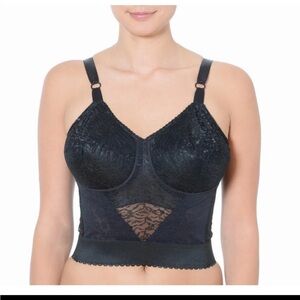 Rago Black Lacette Longline Wireless Expandable Cup Br Size 38 DD